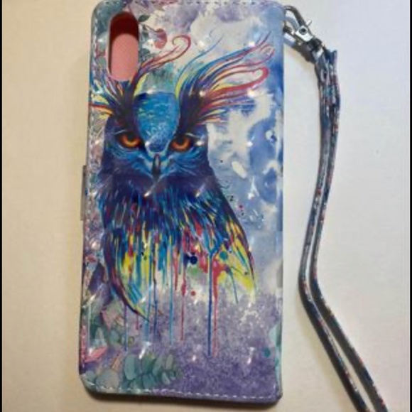 3D shinning Wallet leather case for Sony L3, wallet case with owl pattern - Picture 2 of 4